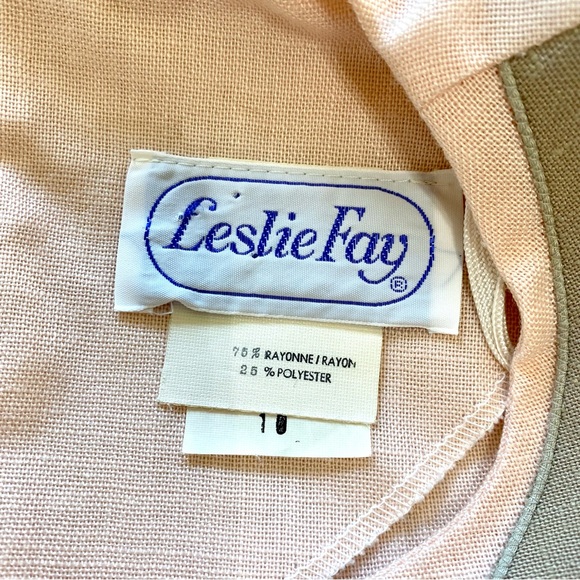 Vintage 80s Long Sleeve Maxi Dress Pink Gray Abstract Size 10 - Picture 5 of 8